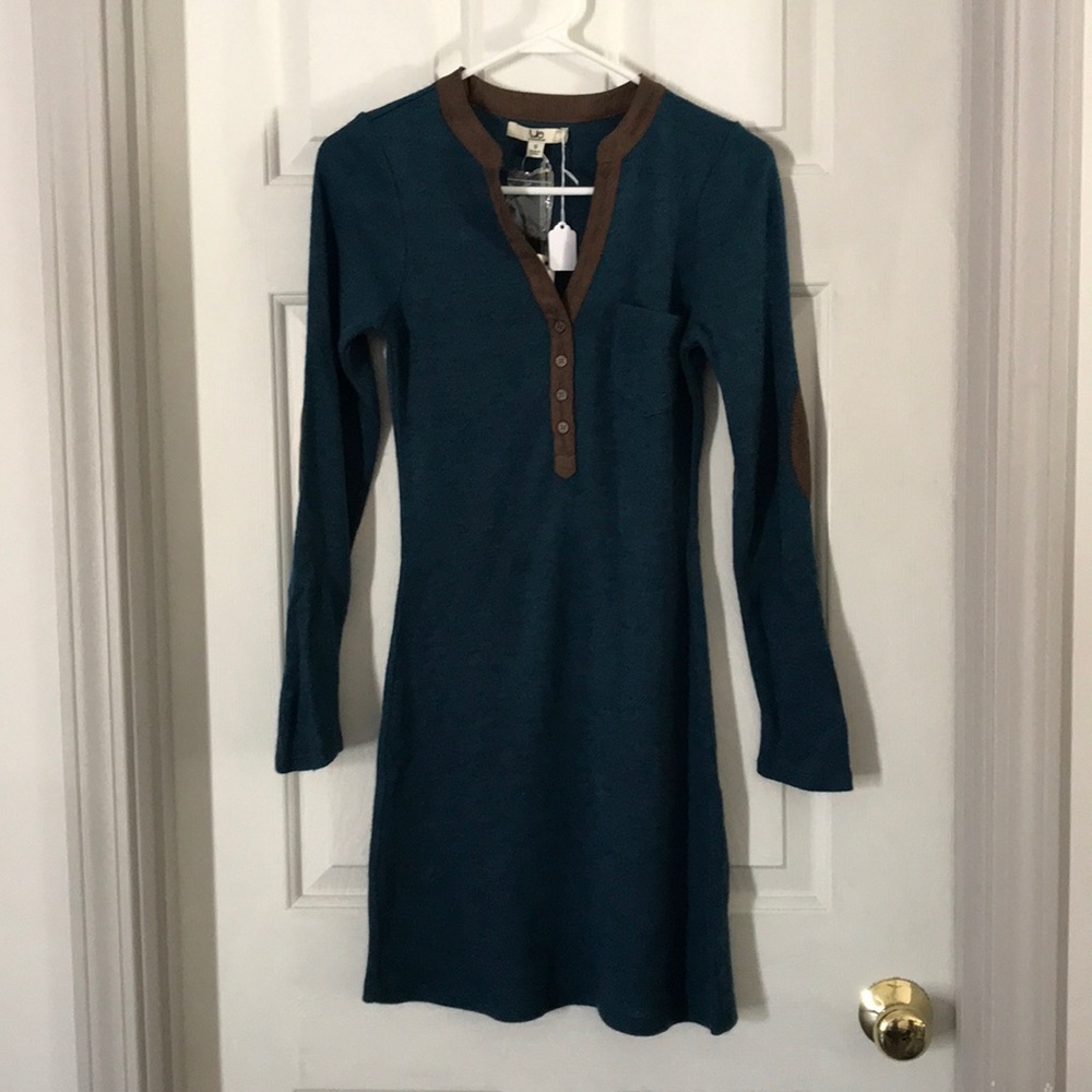 Small, YA teal sweater dress NWWT